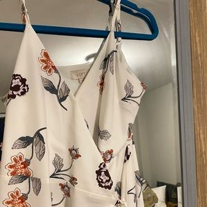 NWT LOFT M Floral fit and flare wrap Dress